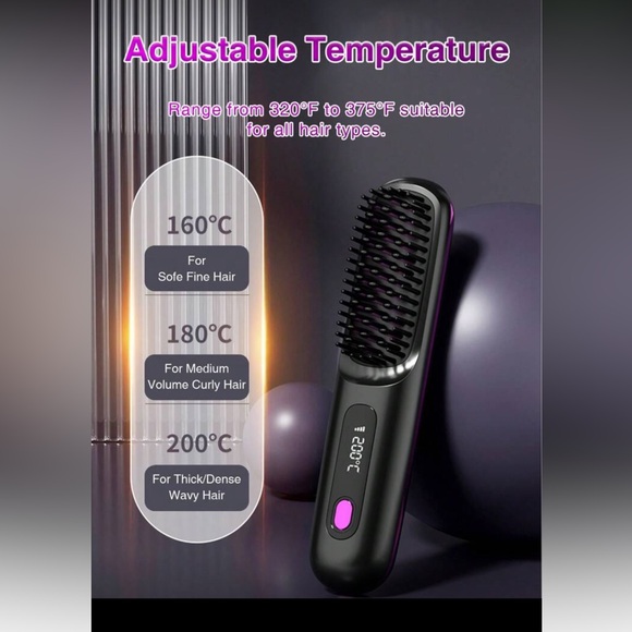 Hair Straightening Brush Portable - Picture 4 of 8